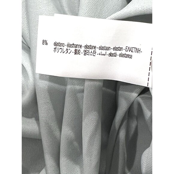 ZARA NEW WOMAN FITTED STRAPLESS MIDI DRESS WITH SATIN BOWS SEA GREEN SIZE LARGE - Picture 15 of 16